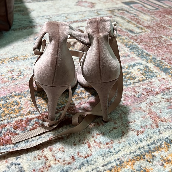 Topshop Velvet Lace-Up Pointy Toe Pump - Picture 3 of 3